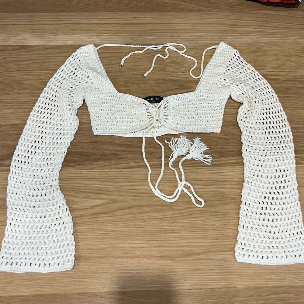 White Fox Knit Top